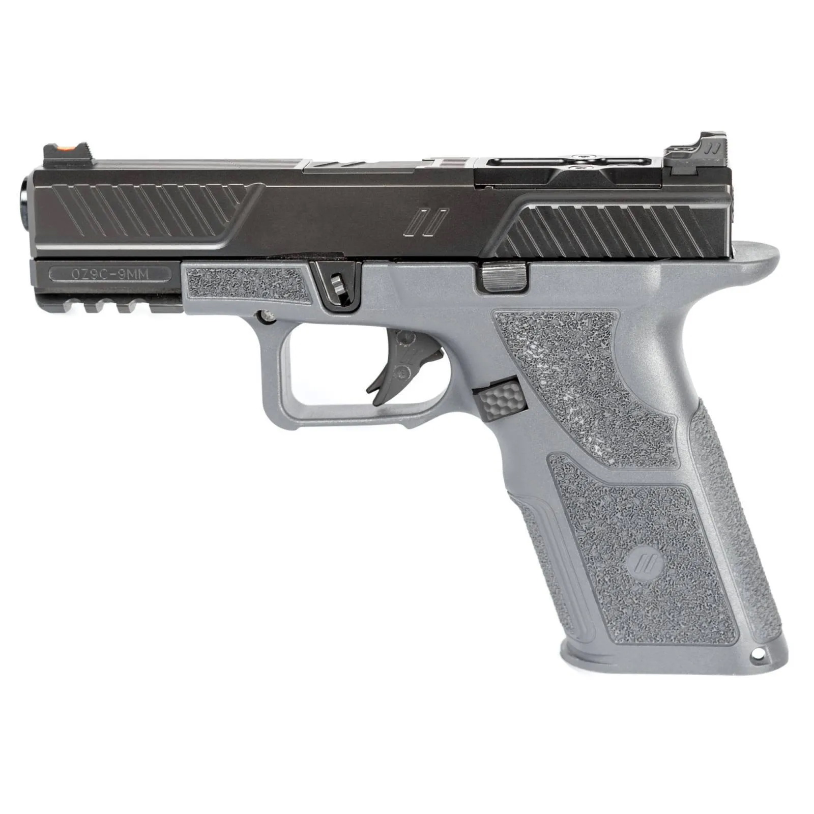 Handguns ZEV Technologies Ready Series OZ9c Combat Pistol  Compact Slide  Gray X Grip  10 Round Magazines